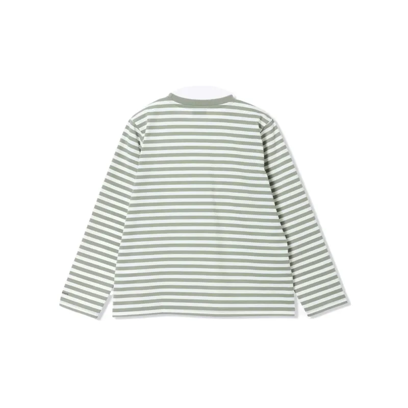 Columbia Regular T Shirt Women's White Green Stripes-1