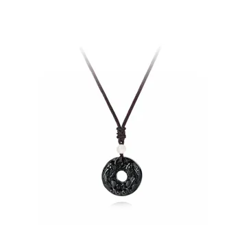 Ancient Jewelry Obsidian Necklaces Unisex