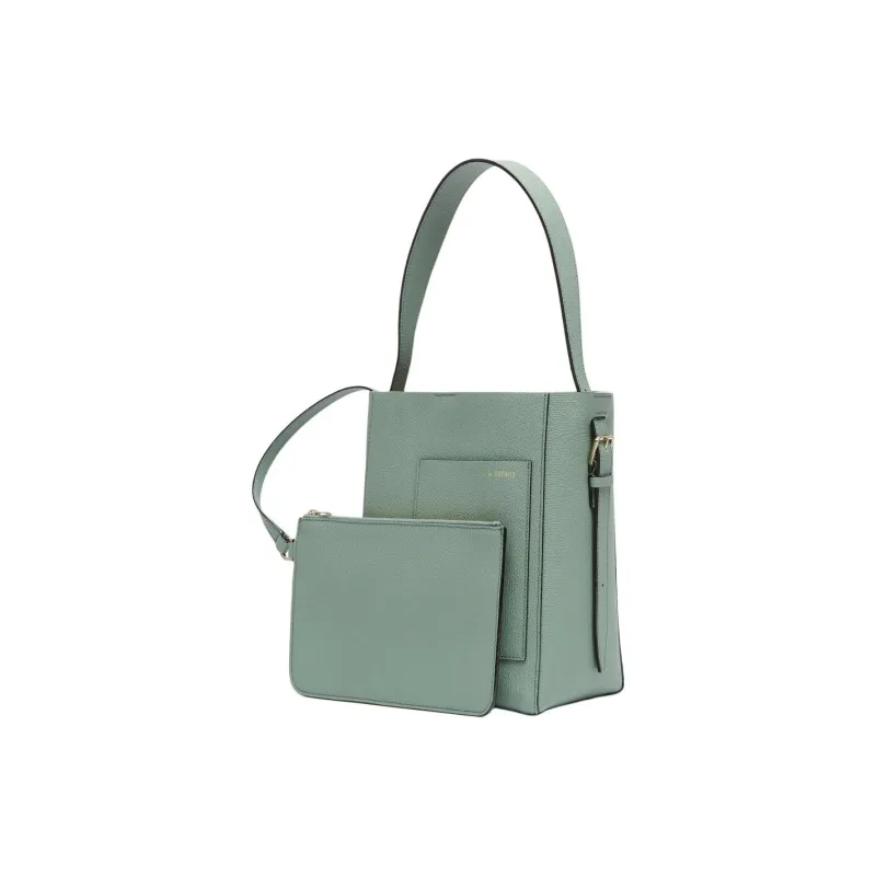 Valextra Valextra Soft Millepunte Calfskin Bucket Bags Shoulder Bags Mini Women's Eucalyptus Green-1