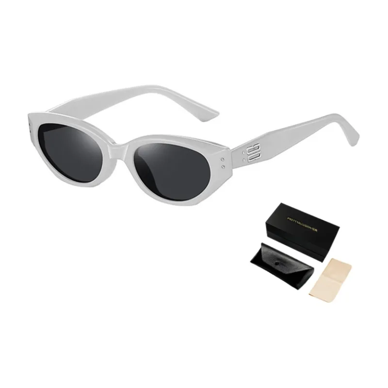 PRETTYALLUSION TR90 Irregular Shape Sunglasses Unisex-3