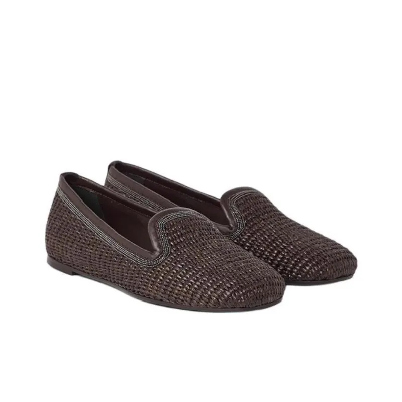 Brunello Cucinelli Casual Single Shoes Women's Brown-1