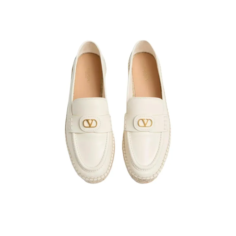 Valentino VLogo Signature Espadrilles Women's White-4