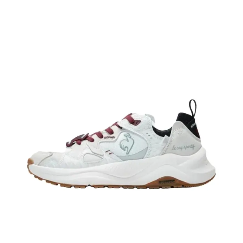 Le Coq Sportif Anti Slip Wear Resistant Low Top Casual Shoes Women's White Red-0