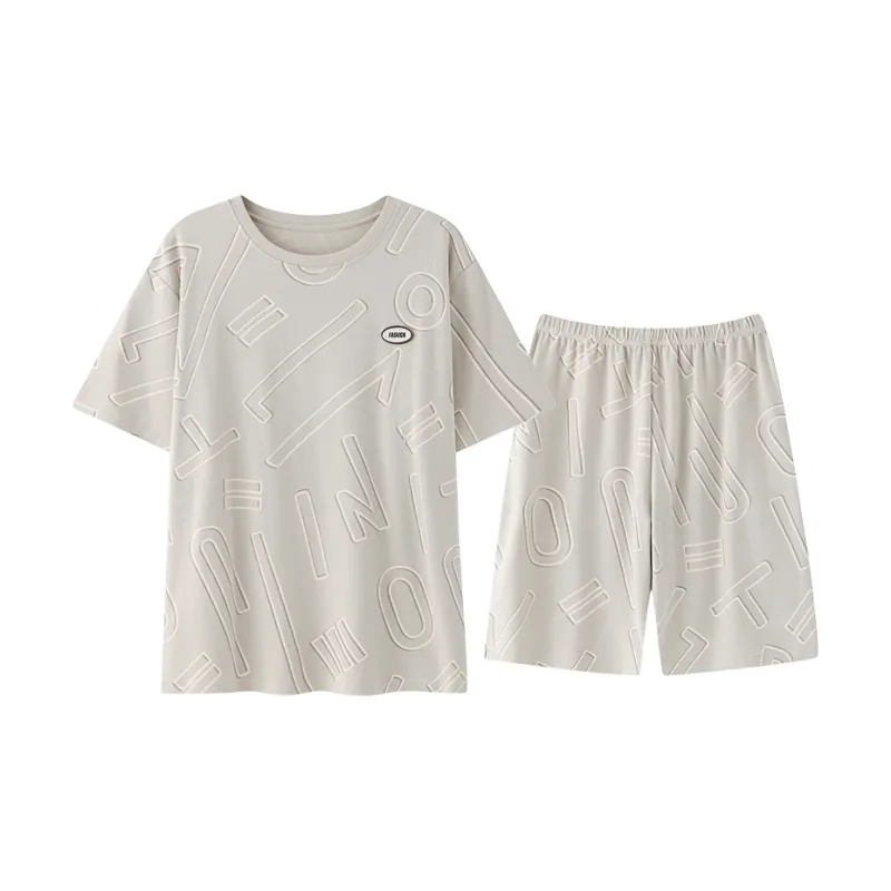 FENTENGCARE Pajama Set Men's Apricot-0