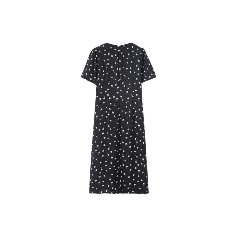 ZCDECO Short Sleeved Dress Women's Black-1