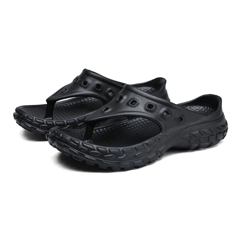 Darcy Sen Flip Flops Black/White/Khaki-1