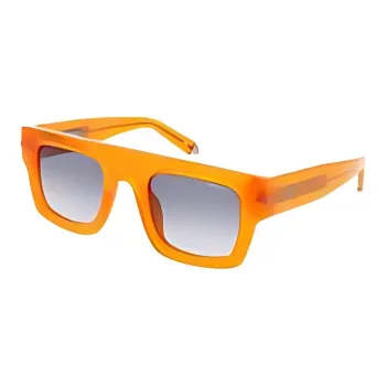 Police Plastic Rectangular Sunglasses Men's Orange
