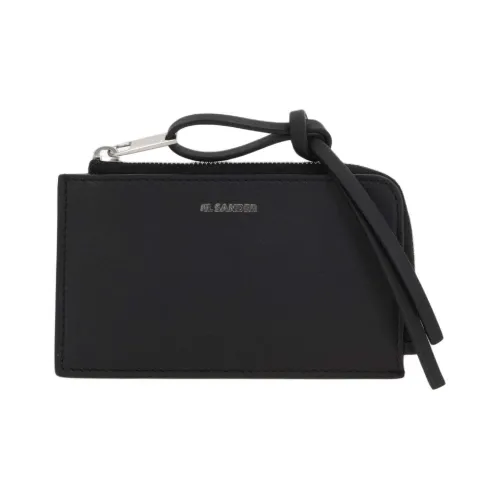 JIL SANDER Cow Leather Key Pouch Men's Black