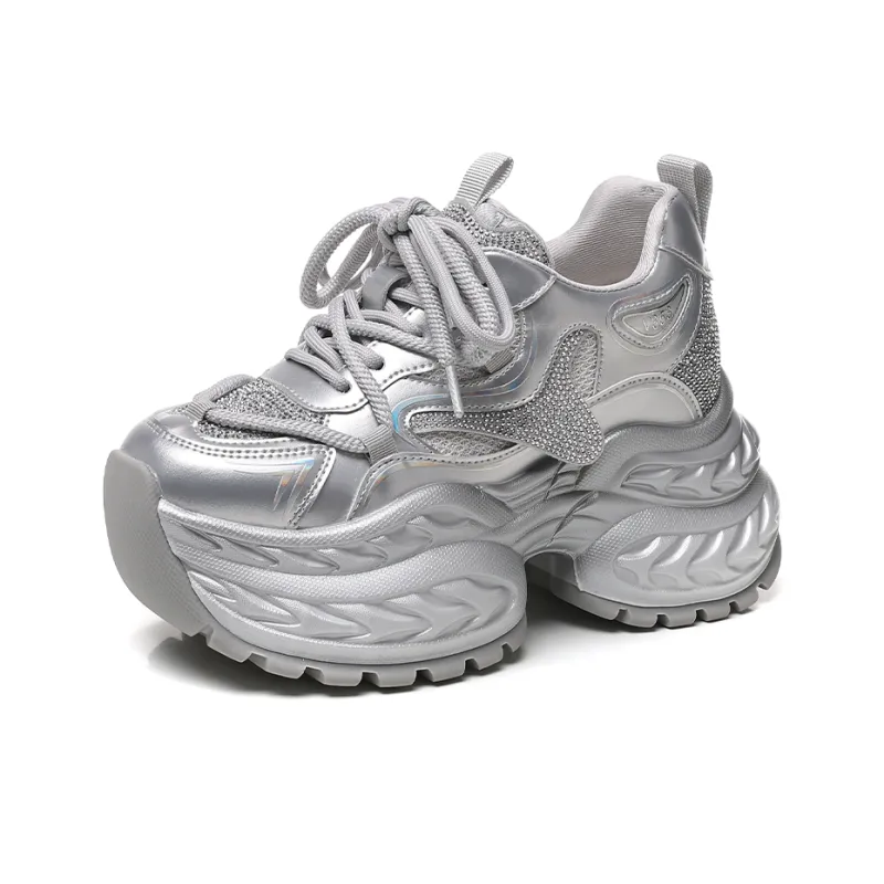 NRDROFFICIAL Cushioned Slip-Resistant Abrasion-Resistant Low-Top Chunky Sneakers Women's-6