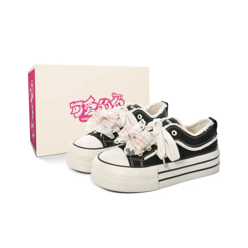 Lovely You Abrasion Resistant Lightweight Height Increasing Low Top Skateboard Shoes Women's-27