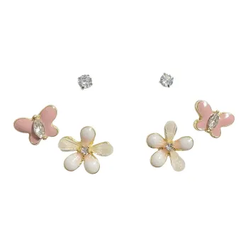 Welcome To The Treasure Alloy Stud Earrings Unisex