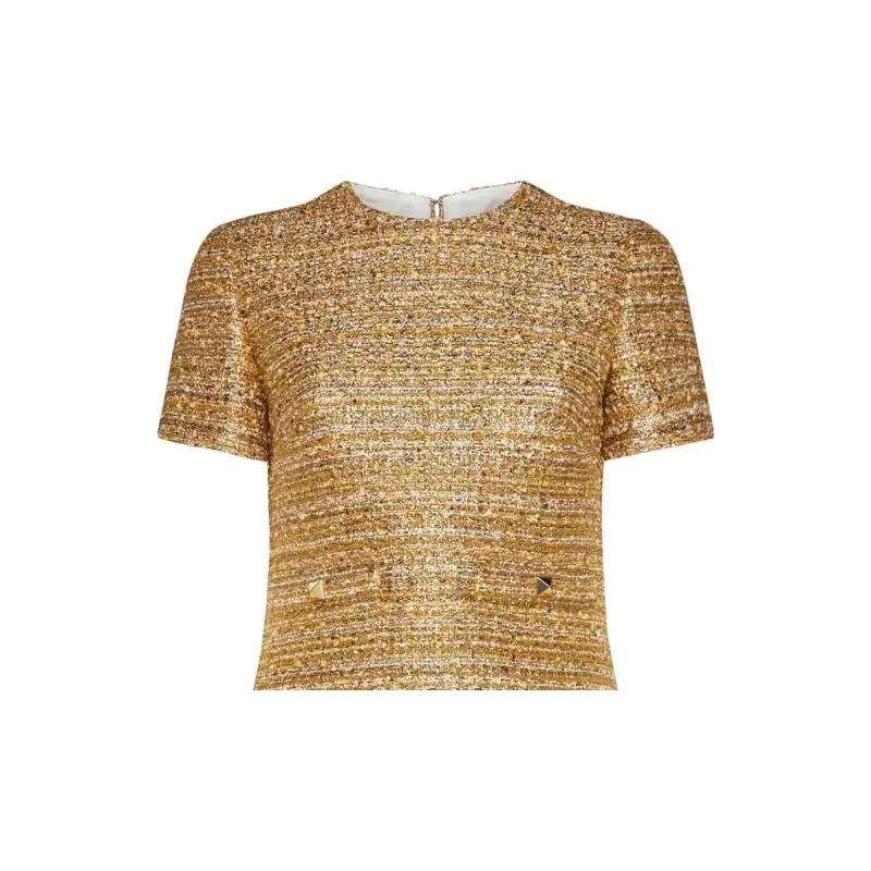 Valentino SS23 Short-Sleeved Dresses Women's Yellow-4
