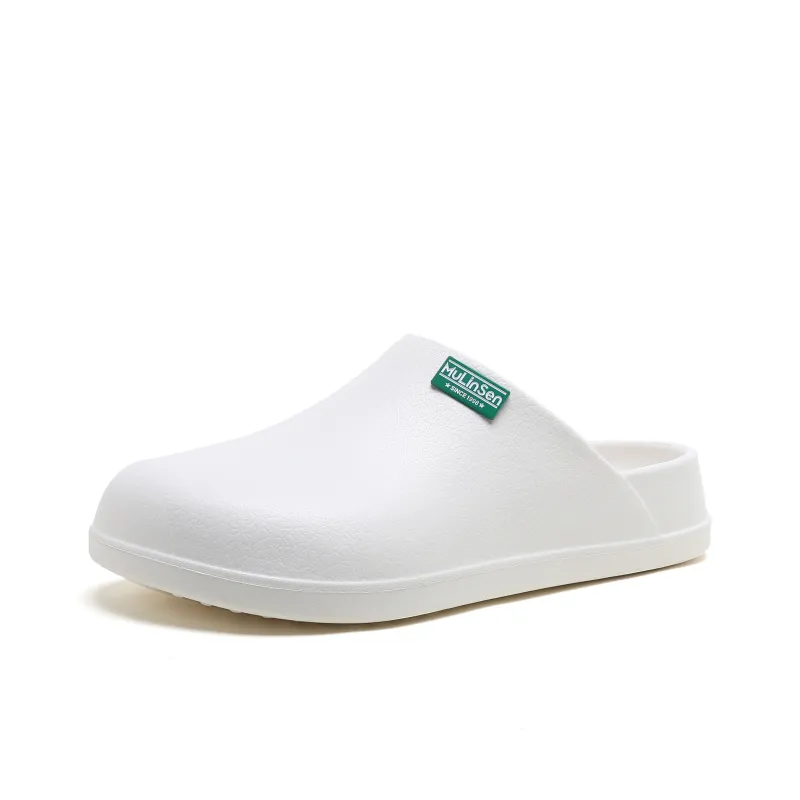 Mulinsen EVA Slip-Resistant Wrap-toe Slippers Unisex White-1