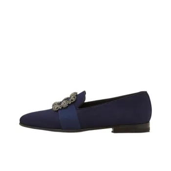 MANOLO BLAHNIK Carlton Loafers Men's Marine Blue