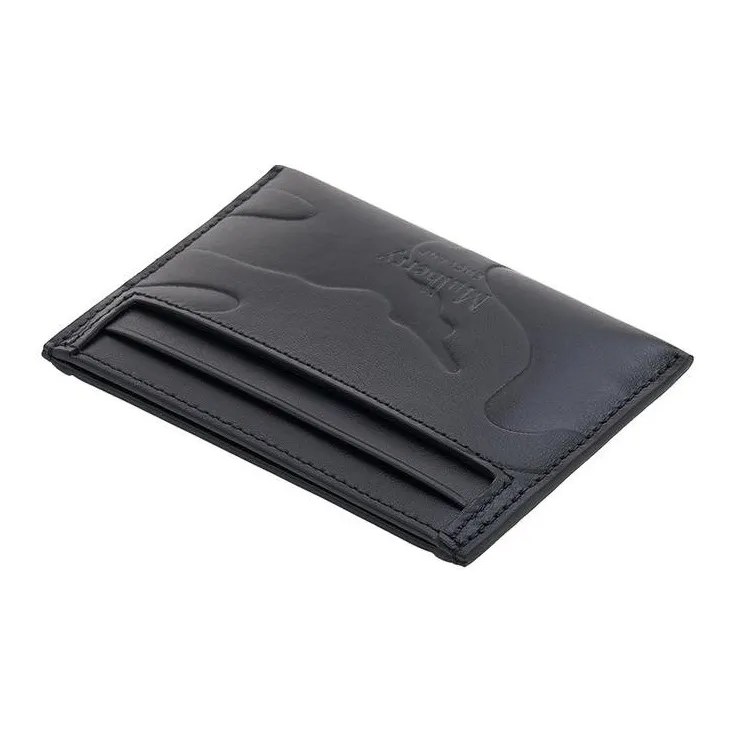 Mulberry Cow Leather Card Holder Men's Black-3