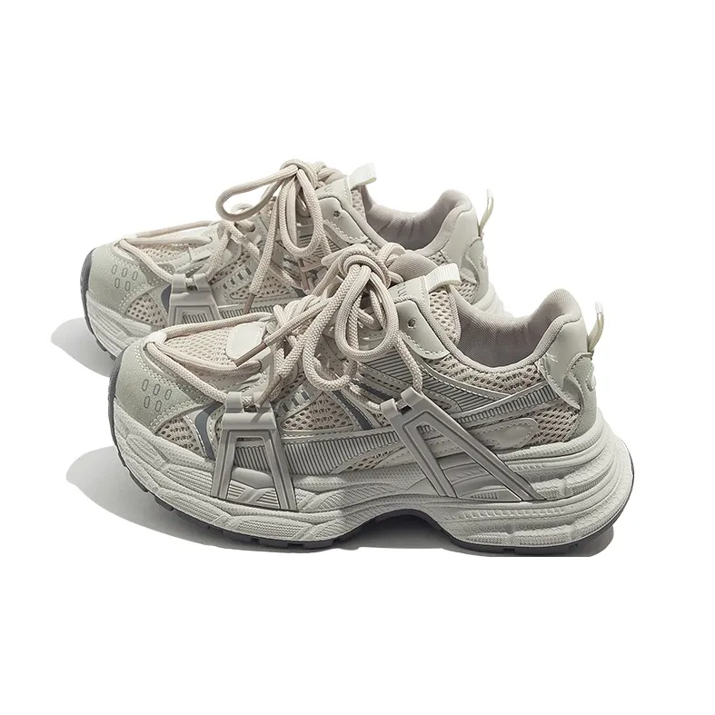 BEIER Platform Comfortable, Classic And Versatile Anti Slip Wear Resistant Low Top Chunky Sneakers Women's-6