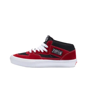 Vans SKATE CLASSICS Abrasion Resistant Mid Top Skateboard Shoes Unisex Red Black