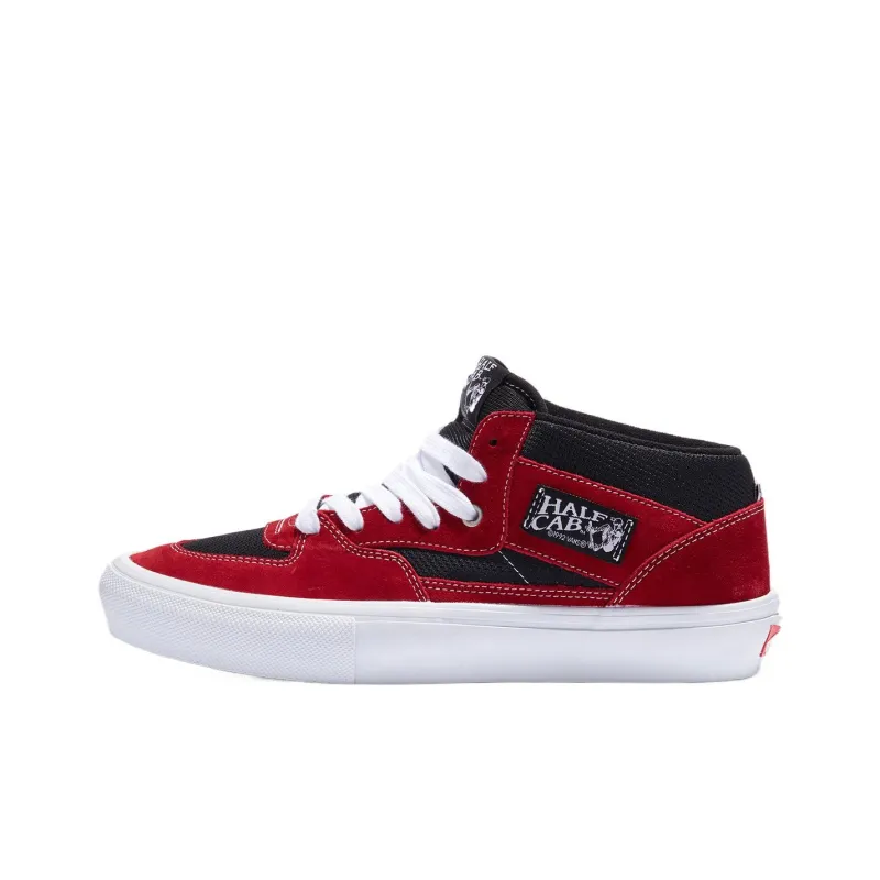 Vans SKATE CLASSICS Abrasion-Resistant Mid-Top Skateboard Shoes Unisex Red Black-0