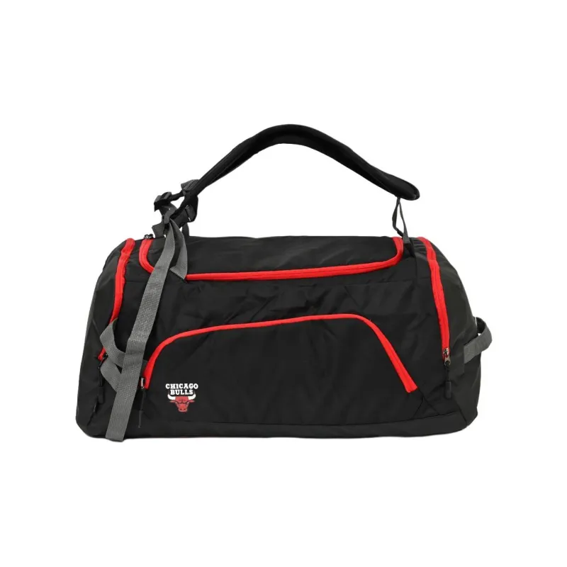 NBA Bulls Polyester Backpacks Travel Bags 36L Men's ÍTica: Black & Red-2