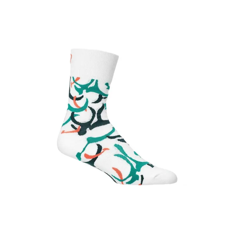 Asics Mid Calf Socks Unisex 1 Pack Bright White Rainy Lake-1