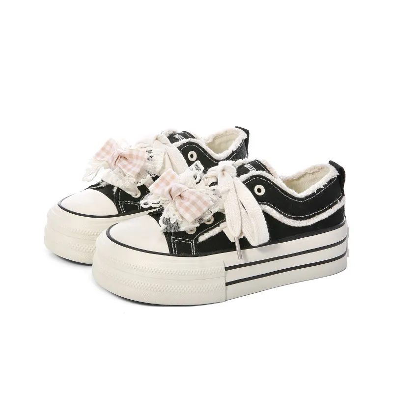 Lovely You Abrasion Resistant Lightweight Height Increasing Low Top Skateboard Shoes Women's-29