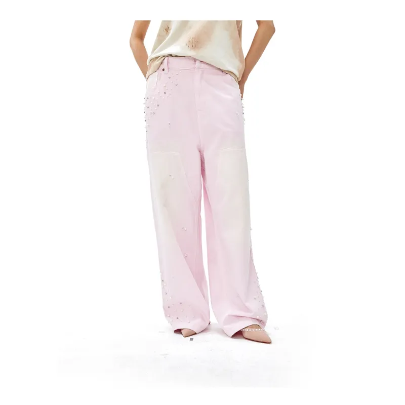 VANN VALRENCÉ Jeans Unisex Pink-2