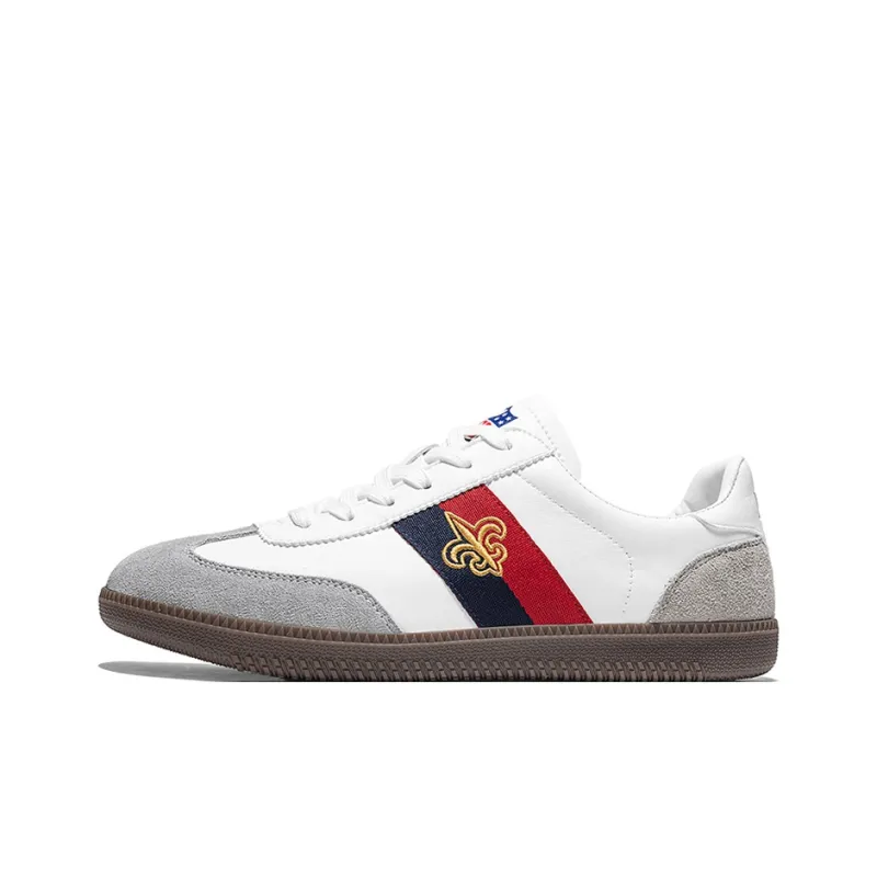 NFL Training Classic New Orleans Saints Low Top Skateboard Shoes Unisex White Gray-0