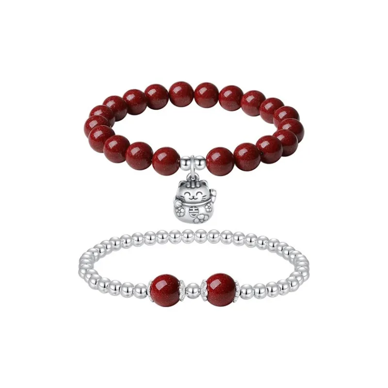 CARAT'S DIARY Reconstructed Cinnabar Bracelets Unisex-0