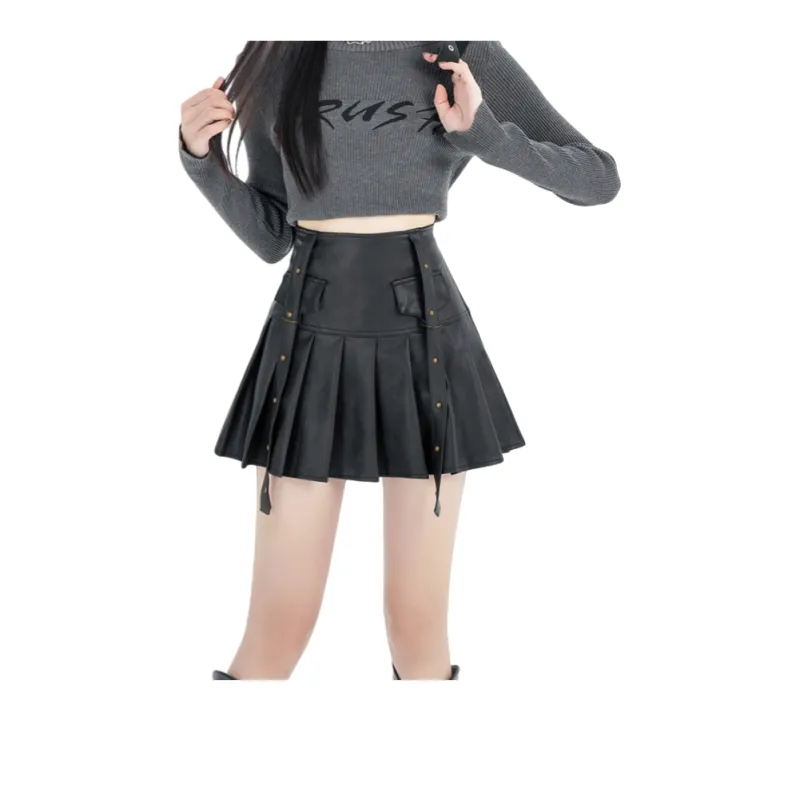 Dear Zhazha Leather Short Skirts Women's-7