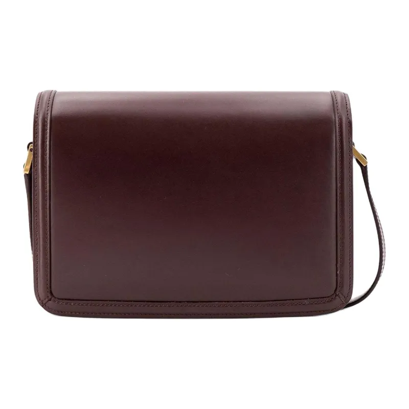 SAINT LAURENT Leather Crossbody Bag, Shoulder Bag Women's Brown-2