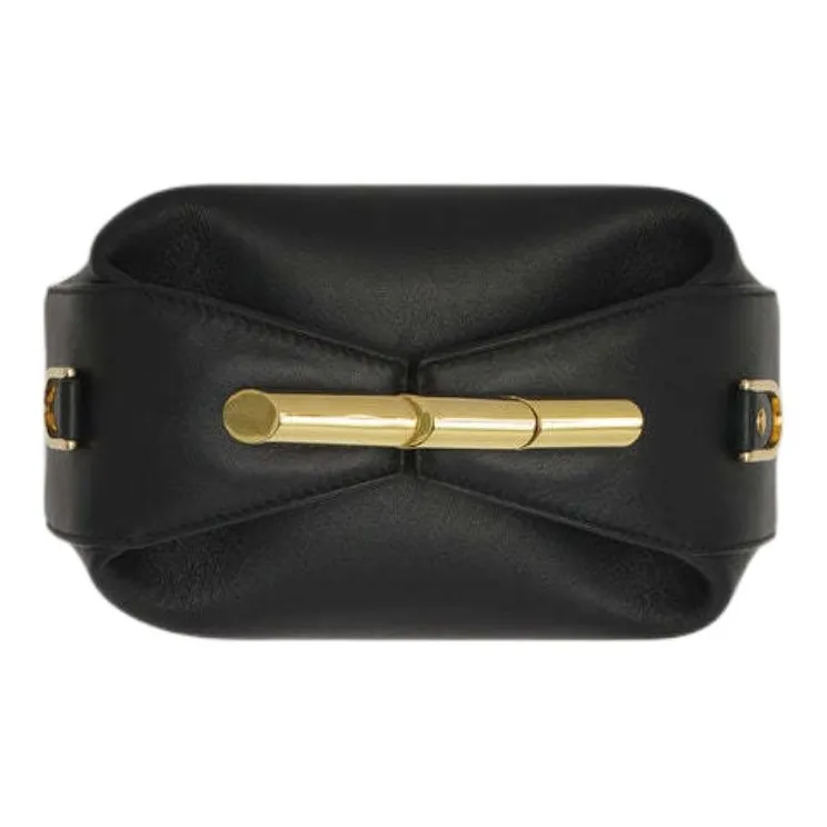 Lanvin Calfskin Shoulder Bag Crossbody Bag Handbag Women's Black-3