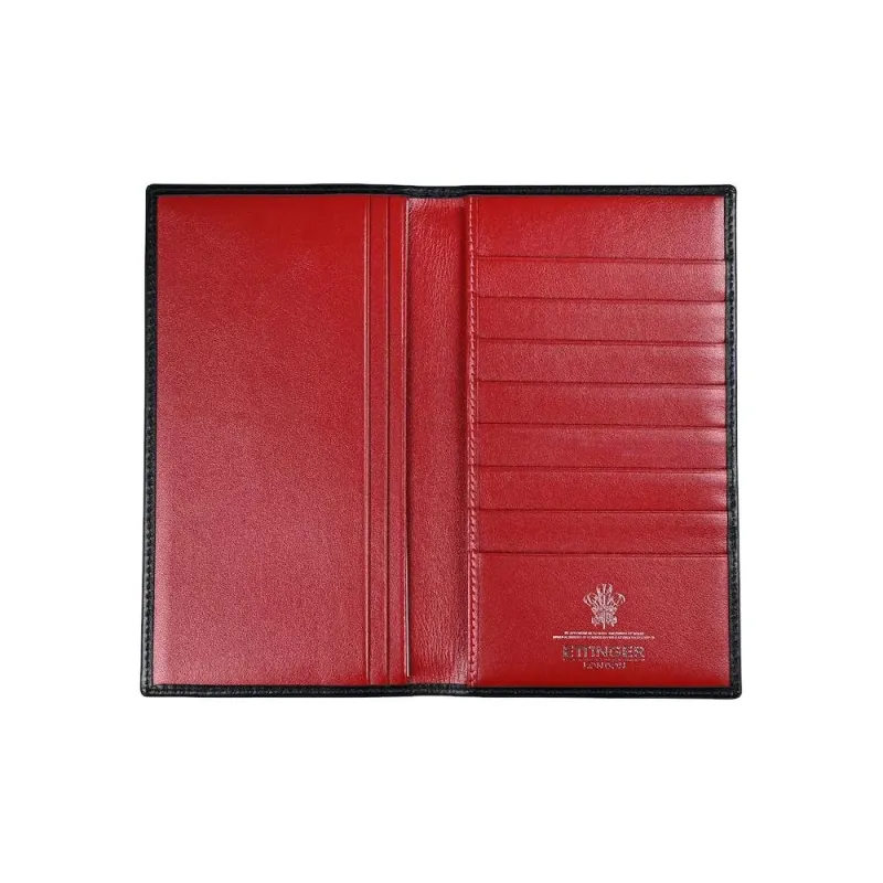 ETTINGER Calfskin Wallet Men's Black & Red-2