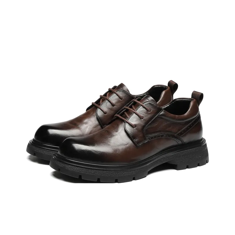 ST&SAT Fashion Genuine Leather Men's Versatile Casual Shoes-5