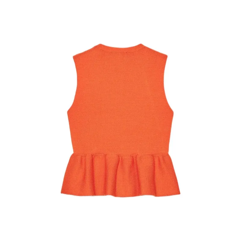 ZARA Tank Tops Women's Orange-1