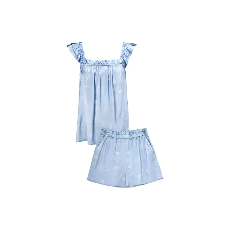 MANITO Pajama Set Women's Blue Ocean-0