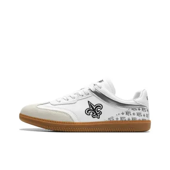 NFL Training Classic New Orleans Saints Low Top Skateboard Shoes Unisex White Black