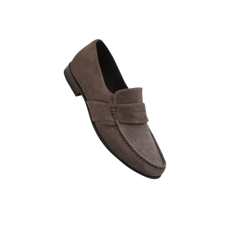 MANOLO BLAHNIK ELM Loafers Women's Gray Brown-2