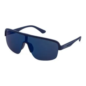 Police Injection Molded Irregular Shape Sunglasses Unisex Blue