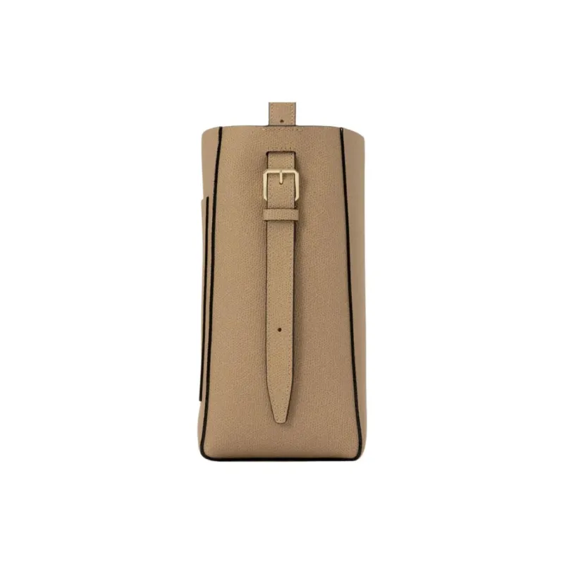 Valextra Calfskin Bucket Bag, Shoulder Bag Women's Khaki-2
