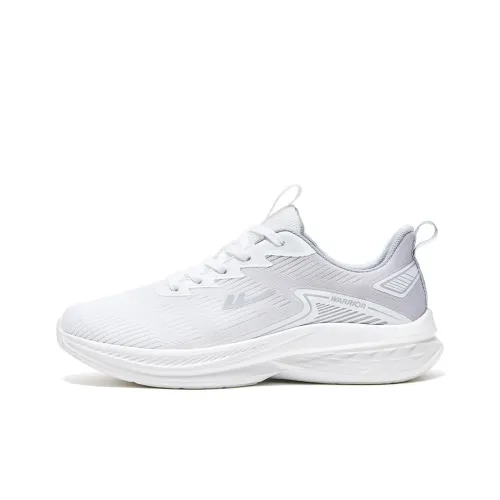 Warrior Anti Slip And Wear Resistant Breathable Low Top Casual Running Shoes Men's White Gray