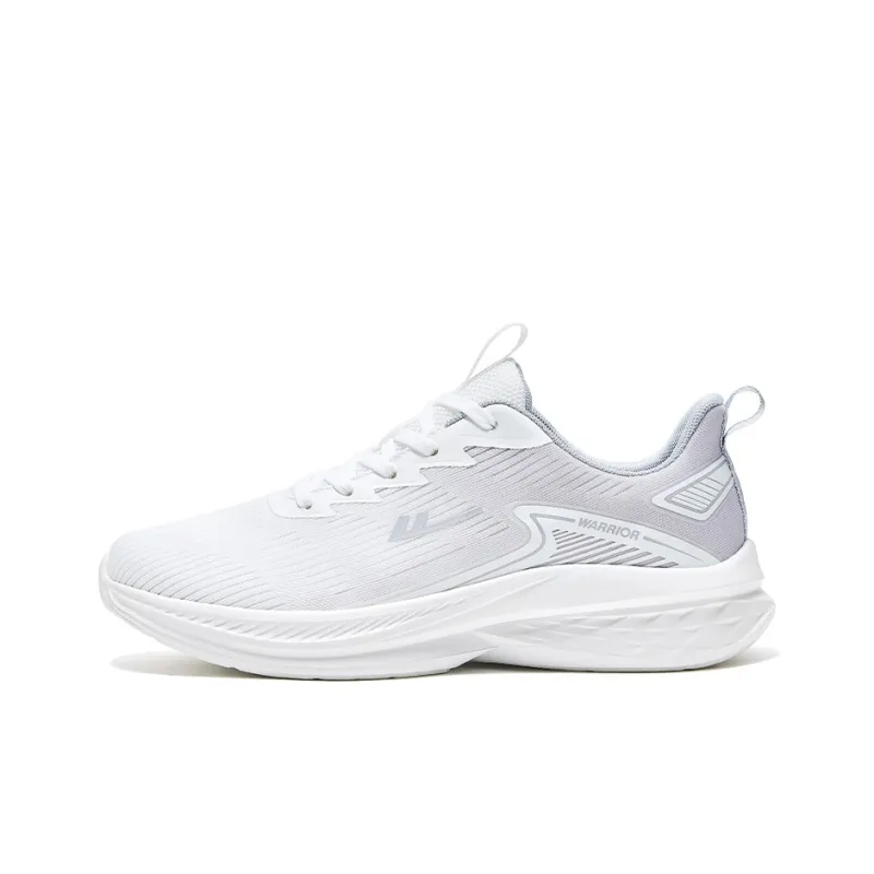 Warrior Anti-Slip And Wear-Resistant Breathable Low-Top Casual Running Shoes Men's White Gray-0