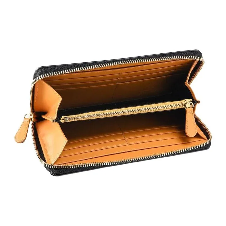 ETTINGER Leather Wallet Men's Black & Yellow-2