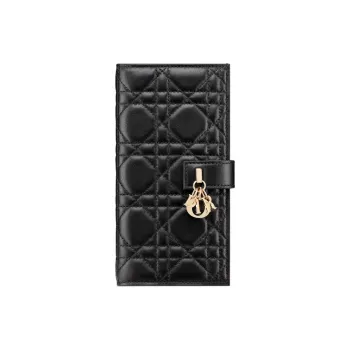 DIOR My Dior Sheepskin Wallet Women's Black