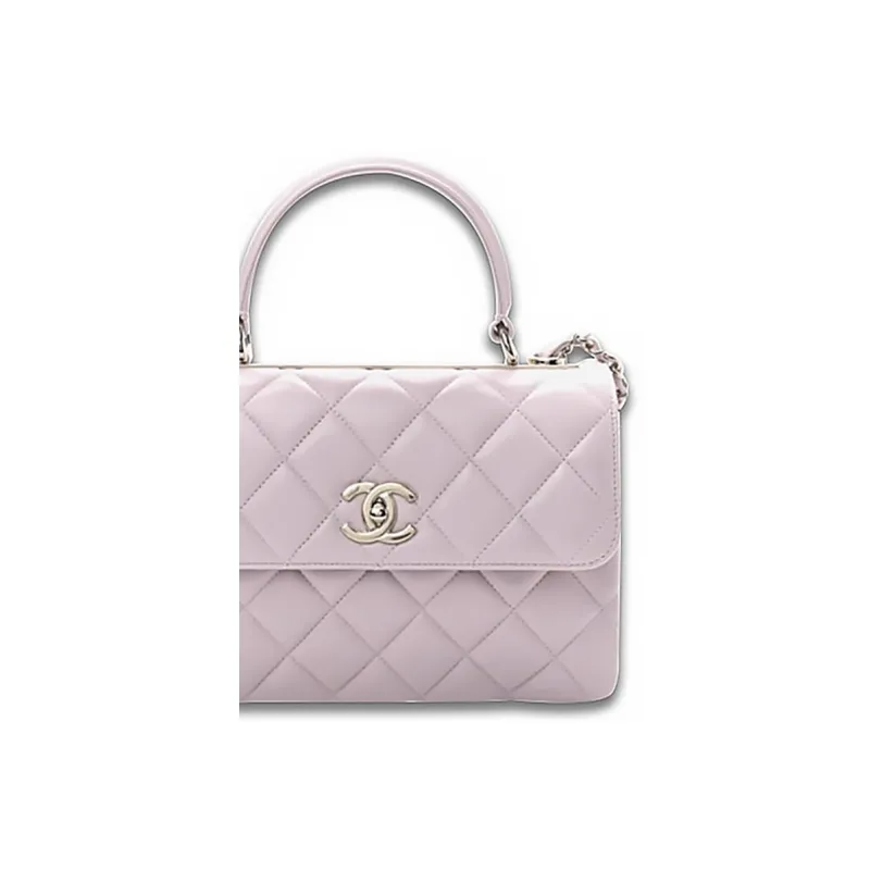 CHANEL Trendy Cc Lambskin Crossbody Bag Flap Bag One Shoulder Handbag Women's Pink-2