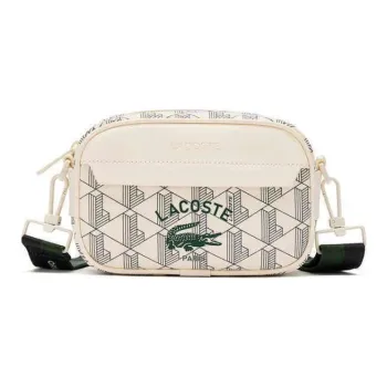 LACOSTE PVC Shoulder Bag, Crossbody Bag Men's White