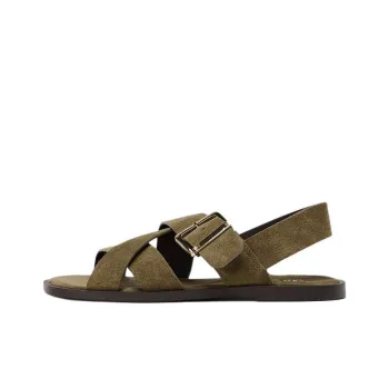 ZARA Strap Sandals Women's Green