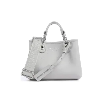 EMPORIO ARMANI Synthetic Material Tote Bag, Shopping Bag, Handbag Women's Light Gray