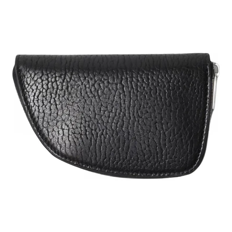 Burberry Leather Wallet Trumpets Men's Black-1