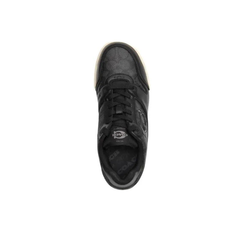 COACH Soho Low-Top Skateboard Shoes Women's Black-3