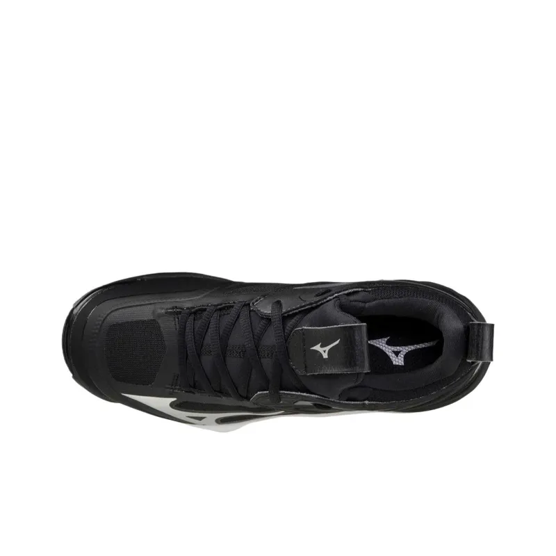 Mizuno Wave Momentum 2 Cushioning Wear-Resistant Low-Top Training Shoes Women's Black Silver-2
